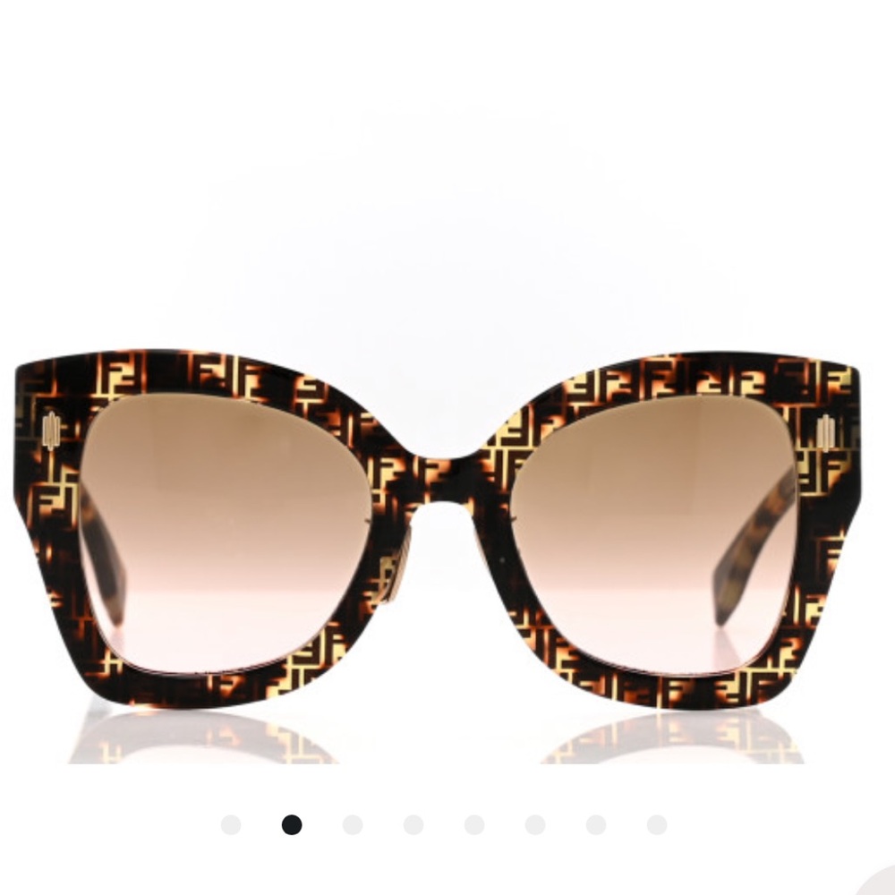 Fendi Roma Havana Logo Oversized Sunglasses